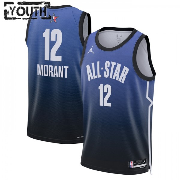 All-Star 2023 Trikot Team 1 Ja Morant 12 Nike Blau Swingman - Kinder